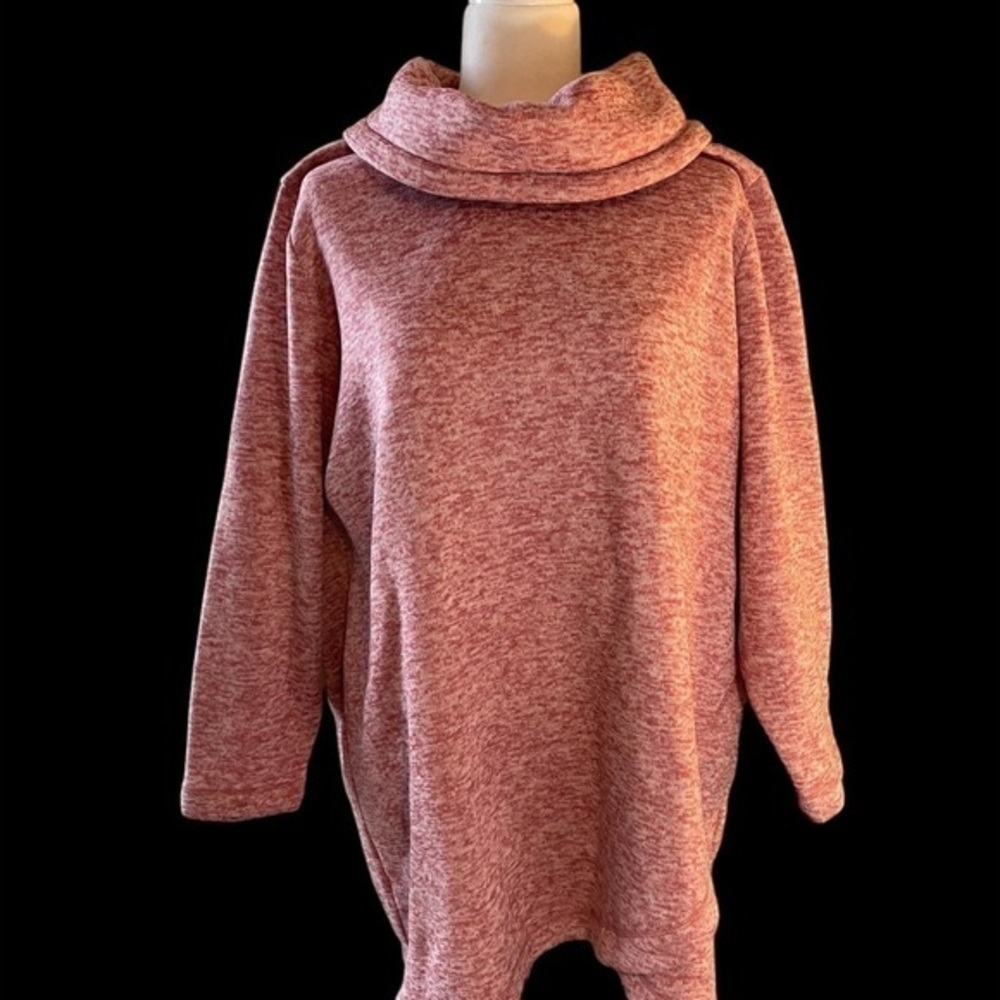 Lands’ End womens sweater fleece cowl neck | Size 3X (24W-26W) Like New